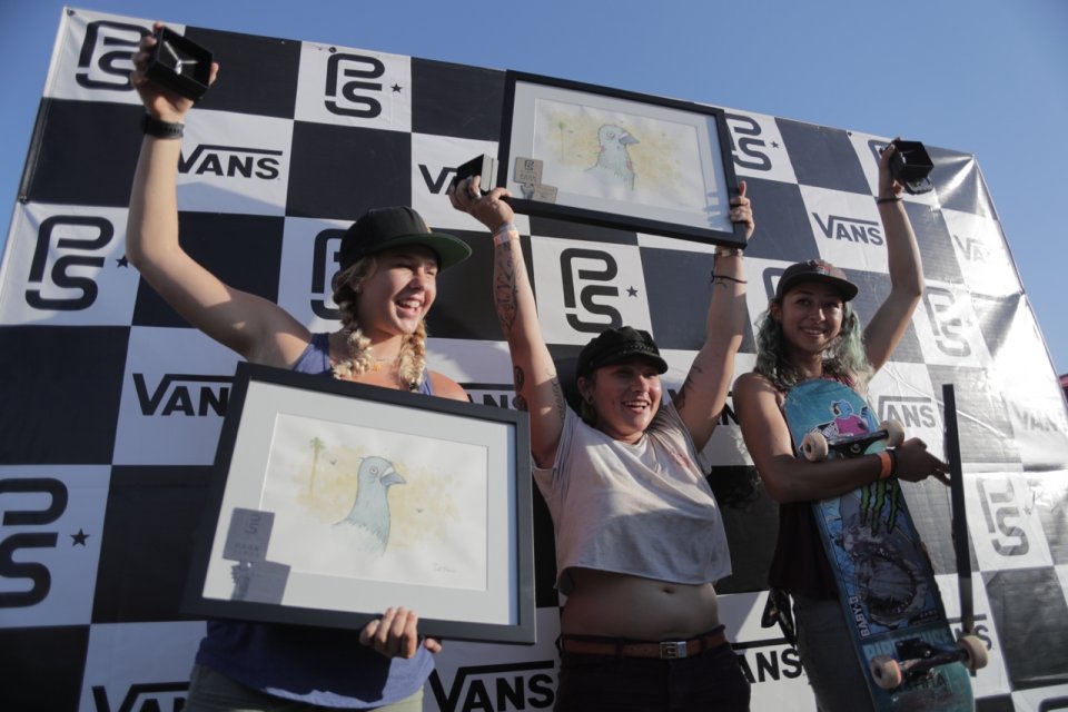 Lizzie on the podium with a 2nd place at Huntington Beach  Photo: Patrick O'Dell</span>