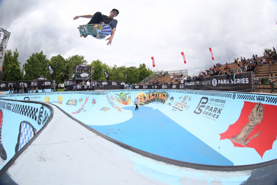 Corey Juneau has won the qualifying round at the 3rd stop of the Vans Park Series at Vancouver, Canada  Photo: Anthony Acosta</span>